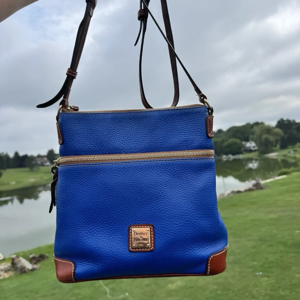 Dooney & Bourke Midnight Blue Pebble Grain Leather Crossbody & Shoulder Bag NWOT